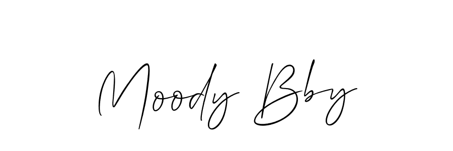 You should practise on your own different ways (Allison_Script) to write your name (Moody Bby) in signature. don't let someone else do it for you. Moody Bby signature style 2 images and pictures png