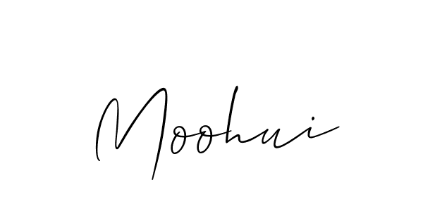 Moohui stylish signature style. Best Handwritten Sign (Allison_Script) for my name. Handwritten Signature Collection Ideas for my name Moohui. Moohui signature style 2 images and pictures png