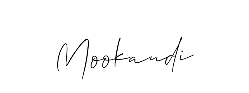 Create a beautiful signature design for name Mookandi. With this signature (Allison_Script) fonts, you can make a handwritten signature for free. Mookandi signature style 2 images and pictures png