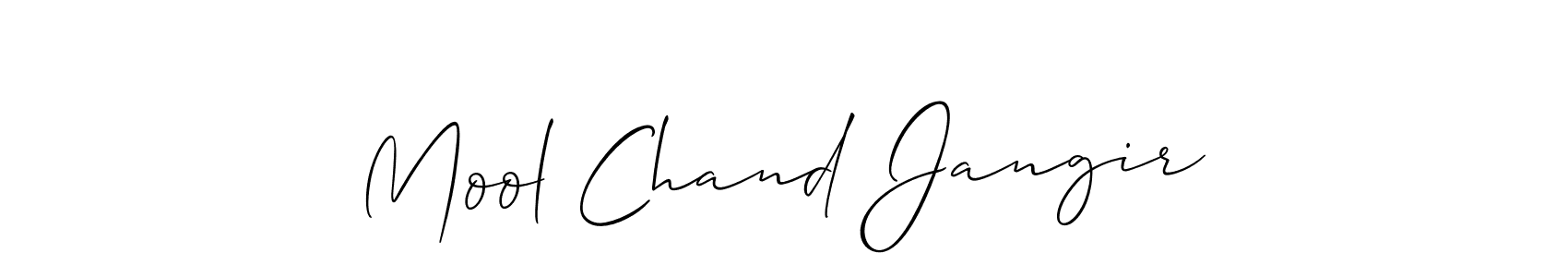 How to Draw Mool Chand Jangir signature style? Allison_Script is a latest design signature styles for name Mool Chand Jangir. Mool Chand Jangir signature style 2 images and pictures png