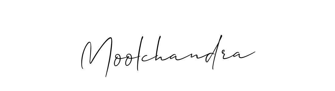 How to Draw Moolchandra signature style? Allison_Script is a latest design signature styles for name Moolchandra. Moolchandra signature style 2 images and pictures png