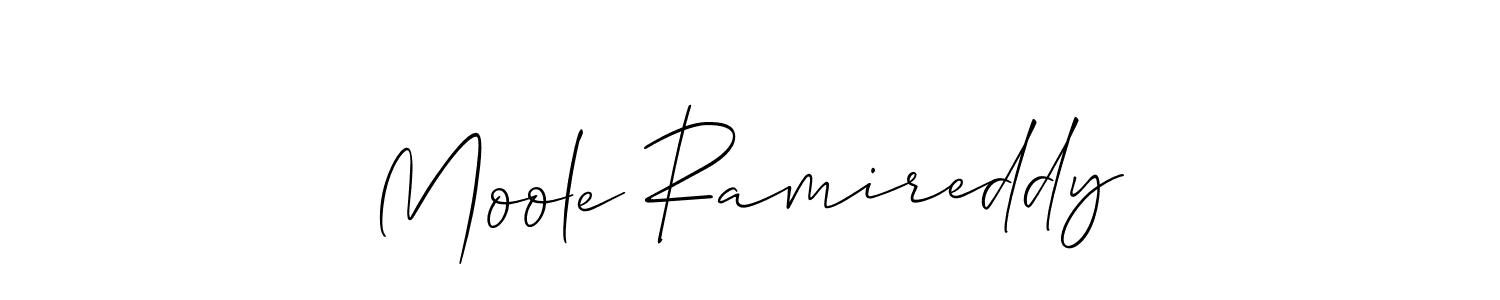 Moole Ramireddy stylish signature style. Best Handwritten Sign (Allison_Script) for my name. Handwritten Signature Collection Ideas for my name Moole Ramireddy. Moole Ramireddy signature style 2 images and pictures png