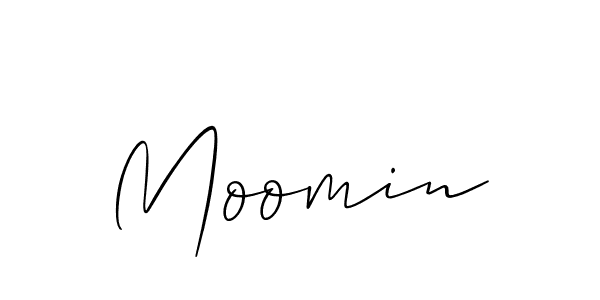 Make a beautiful signature design for name Moomin. With this signature (Allison_Script) style, you can create a handwritten signature for free. Moomin signature style 2 images and pictures png