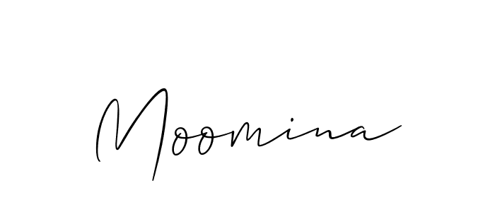 Also we have Moomina name is the best signature style. Create professional handwritten signature collection using Allison_Script autograph style. Moomina signature style 2 images and pictures png