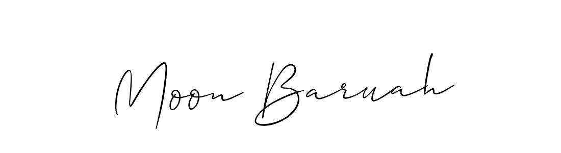 The best way (Allison_Script) to make a short signature is to pick only two or three words in your name. The name Moon Baruah include a total of six letters. For converting this name. Moon Baruah signature style 2 images and pictures png