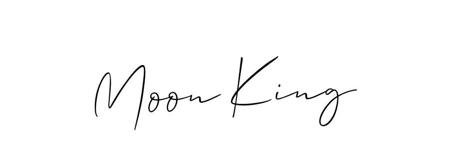 Make a beautiful signature design for name Moon King. With this signature (Allison_Script) style, you can create a handwritten signature for free. Moon King signature style 2 images and pictures png