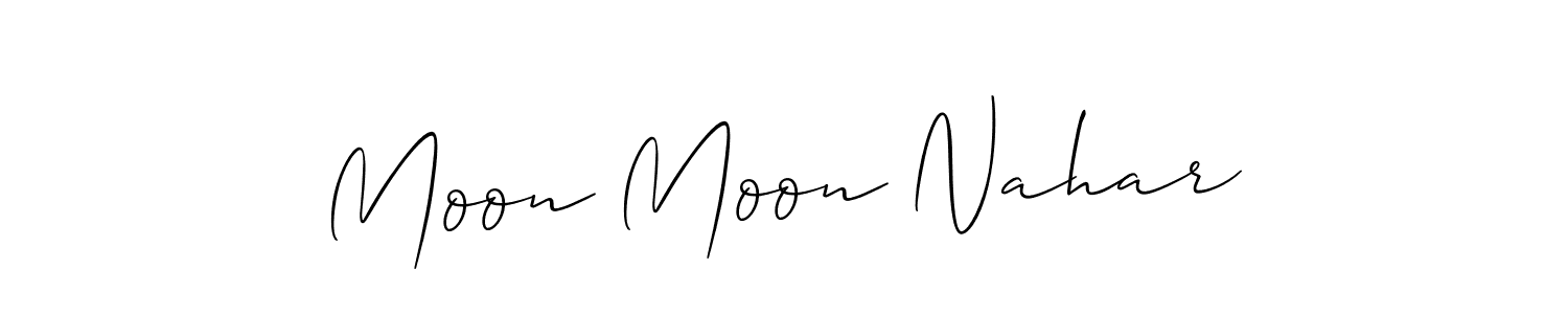 See photos of Moon Moon Nahar official signature by Spectra . Check more albums & portfolios. Read reviews & check more about Allison_Script font. Moon Moon Nahar signature style 2 images and pictures png
