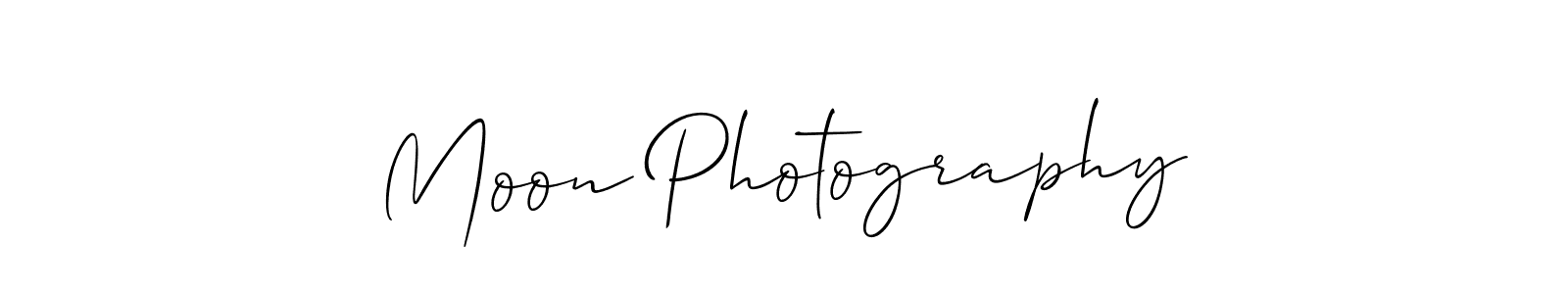 if you are searching for the best signature style for your name Moon Photography. so please give up your signature search. here we have designed multiple signature styles  using Allison_Script. Moon Photography signature style 2 images and pictures png