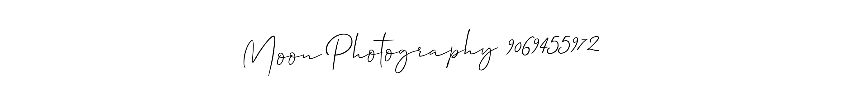 It looks lik you need a new signature style for name Moon Photography 9069455972. Design unique handwritten (Allison_Script) signature with our free signature maker in just a few clicks. Moon Photography 9069455972 signature style 2 images and pictures png