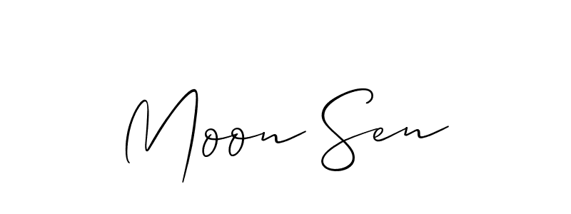Similarly Allison_Script is the best handwritten signature design. Signature creator online .You can use it as an online autograph creator for name Moon Sen. Moon Sen signature style 2 images and pictures png