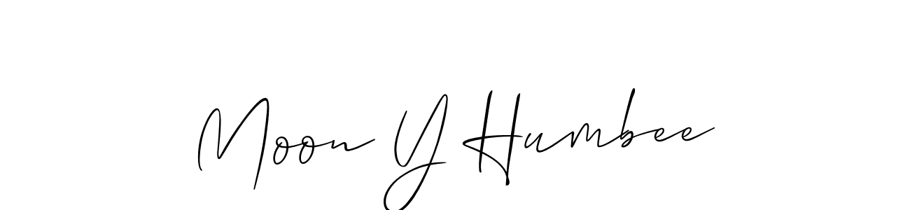 Make a beautiful signature design for name Moon Y Humbee. With this signature (Allison_Script) style, you can create a handwritten signature for free. Moon Y Humbee signature style 2 images and pictures png