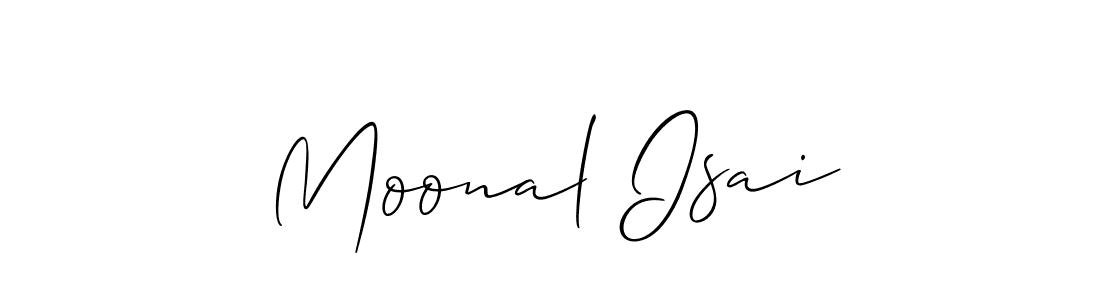 It looks lik you need a new signature style for name Moonal Isai. Design unique handwritten (Allison_Script) signature with our free signature maker in just a few clicks. Moonal Isai signature style 2 images and pictures png