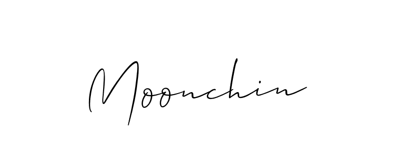 It looks lik you need a new signature style for name Moonchin. Design unique handwritten (Allison_Script) signature with our free signature maker in just a few clicks. Moonchin signature style 2 images and pictures png