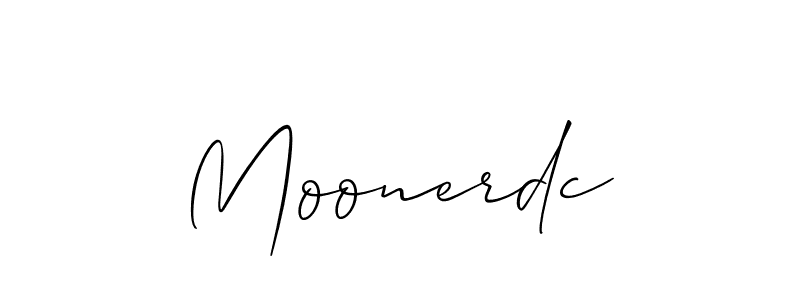 How to make Moonerdc name signature. Use Allison_Script style for creating short signs online. This is the latest handwritten sign. Moonerdc signature style 2 images and pictures png