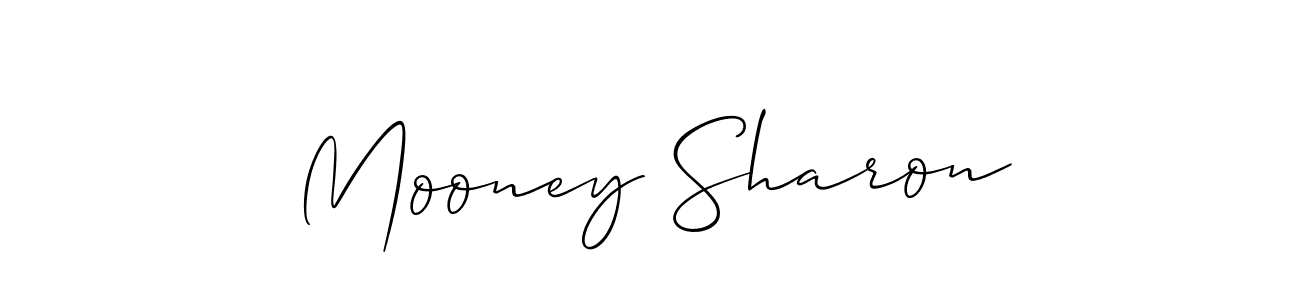 Similarly Allison_Script is the best handwritten signature design. Signature creator online .You can use it as an online autograph creator for name Mooney Sharon. Mooney Sharon signature style 2 images and pictures png