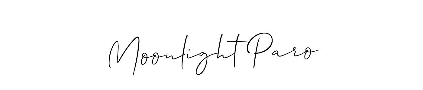 Create a beautiful signature design for name Moonlight Paro. With this signature (Allison_Script) fonts, you can make a handwritten signature for free. Moonlight Paro signature style 2 images and pictures png