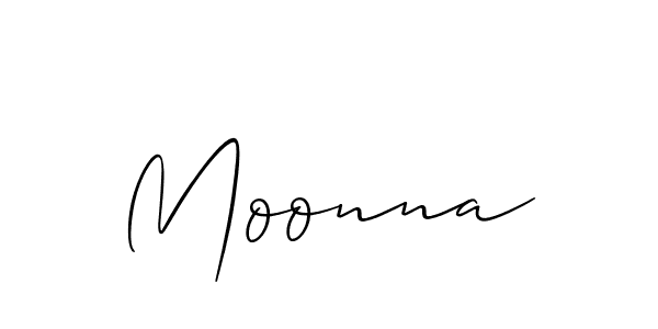 You should practise on your own different ways (Allison_Script) to write your name (Moonna) in signature. don't let someone else do it for you. Moonna signature style 2 images and pictures png