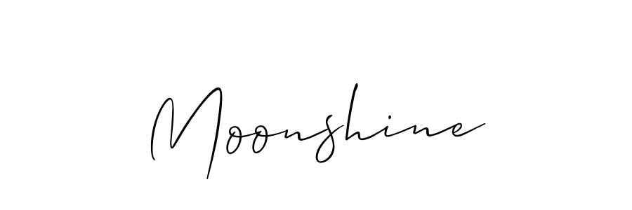 How to make Moonshine signature? Allison_Script is a professional autograph style. Create handwritten signature for Moonshine name. Moonshine signature style 2 images and pictures png