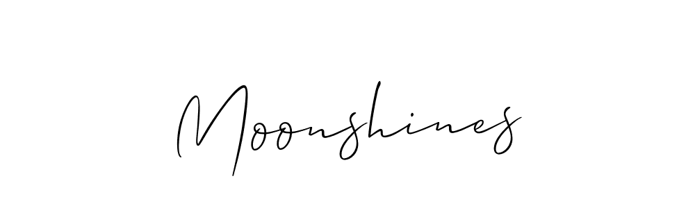 Create a beautiful signature design for name Moonshines. With this signature (Allison_Script) fonts, you can make a handwritten signature for free. Moonshines signature style 2 images and pictures png