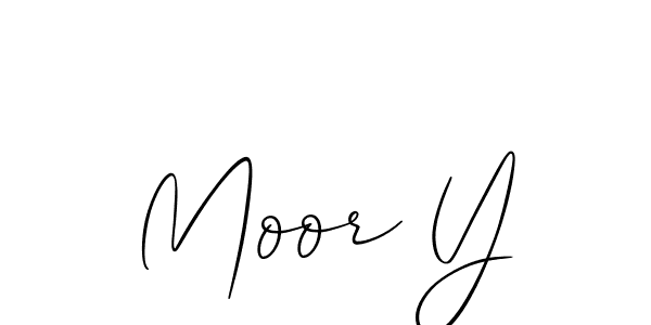 Design your own signature with our free online signature maker. With this signature software, you can create a handwritten (Allison_Script) signature for name Moor Y. Moor Y signature style 2 images and pictures png