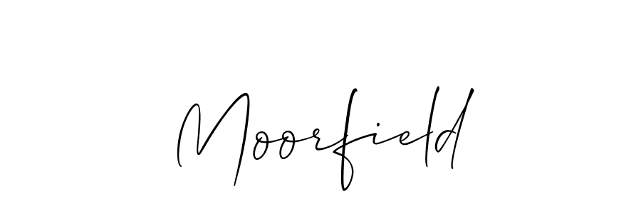 You should practise on your own different ways (Allison_Script) to write your name (Moorfield) in signature. don't let someone else do it for you. Moorfield signature style 2 images and pictures png