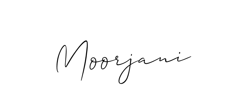 How to Draw Moorjani signature style? Allison_Script is a latest design signature styles for name Moorjani. Moorjani signature style 2 images and pictures png