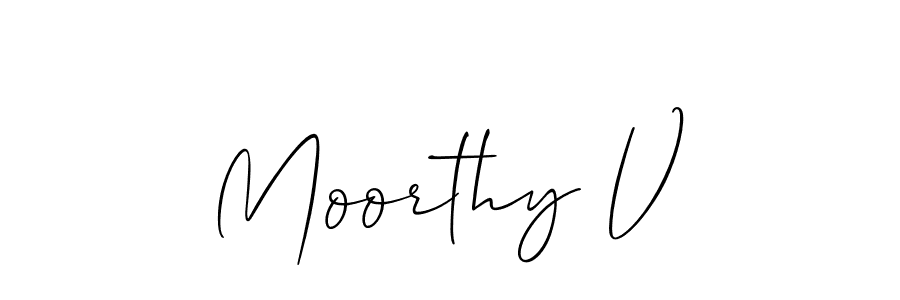 You should practise on your own different ways (Allison_Script) to write your name (Moorthy V) in signature. don't let someone else do it for you. Moorthy V signature style 2 images and pictures png