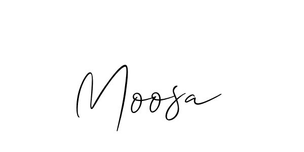 How to make Moosa  signature? Allison_Script is a professional autograph style. Create handwritten signature for Moosa  name. Moosa  signature style 2 images and pictures png