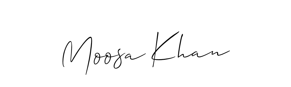 Similarly Allison_Script is the best handwritten signature design. Signature creator online .You can use it as an online autograph creator for name Moosa Khan. Moosa Khan signature style 2 images and pictures png
