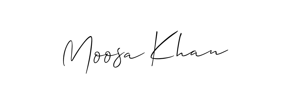 Similarly Allison_Script is the best handwritten signature design. Signature creator online .You can use it as an online autograph creator for name Moosa Khan. Moosa Khan signature style 2 images and pictures png