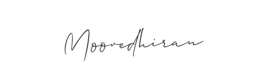 Design your own signature with our free online signature maker. With this signature software, you can create a handwritten (Allison_Script) signature for name Moovedhiran. Moovedhiran signature style 2 images and pictures png