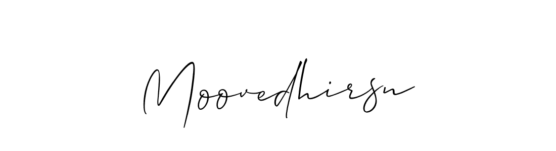 Design your own signature with our free online signature maker. With this signature software, you can create a handwritten (Allison_Script) signature for name Moovedhirsn. Moovedhirsn signature style 2 images and pictures png