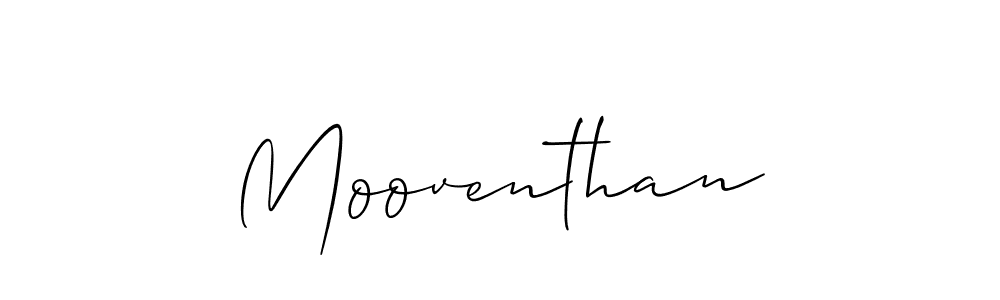Create a beautiful signature design for name Mooventhan. With this signature (Allison_Script) fonts, you can make a handwritten signature for free. Mooventhan signature style 2 images and pictures png