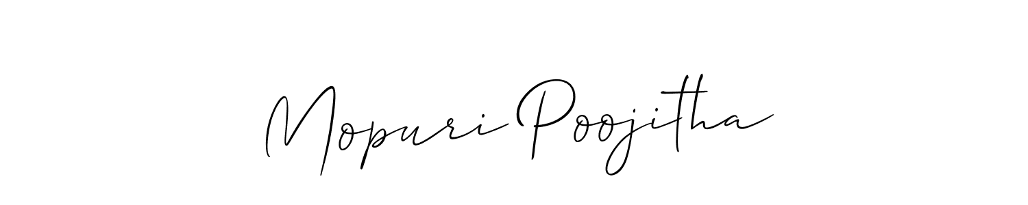 Make a beautiful signature design for name Mopuri Poojitha. Use this online signature maker to create a handwritten signature for free. Mopuri Poojitha signature style 2 images and pictures png