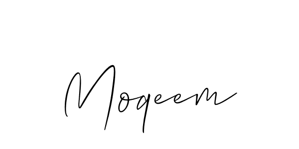 How to make Moqeem name signature. Use Allison_Script style for creating short signs online. This is the latest handwritten sign. Moqeem signature style 2 images and pictures png