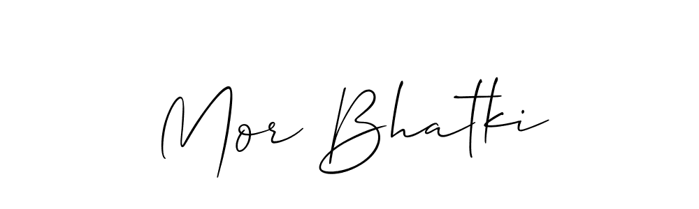 if you are searching for the best signature style for your name Mor Bhatki. so please give up your signature search. here we have designed multiple signature styles  using Allison_Script. Mor Bhatki signature style 2 images and pictures png
