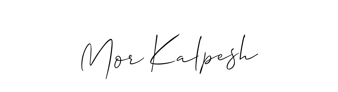 How to make Mor Kalpesh signature? Allison_Script is a professional autograph style. Create handwritten signature for Mor Kalpesh name. Mor Kalpesh signature style 2 images and pictures png