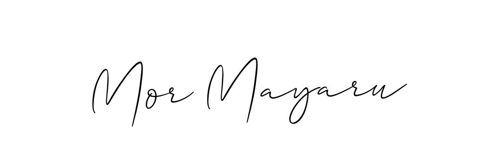 You should practise on your own different ways (Allison_Script) to write your name (Mor Mayaru) in signature. don't let someone else do it for you. Mor Mayaru signature style 2 images and pictures png