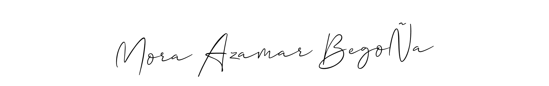 How to make Mora Azamar BegoÑa signature? Allison_Script is a professional autograph style. Create handwritten signature for Mora Azamar BegoÑa name. Mora Azamar BegoÑa signature style 2 images and pictures png