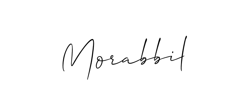 if you are searching for the best signature style for your name Morabbil. so please give up your signature search. here we have designed multiple signature styles  using Allison_Script. Morabbil signature style 2 images and pictures png