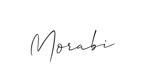 You should practise on your own different ways (Allison_Script) to write your name (Morabi) in signature. don't let someone else do it for you. Morabi signature style 2 images and pictures png