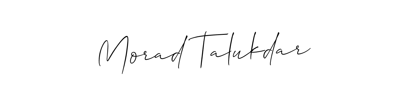 How to make Morad Talukdar signature? Allison_Script is a professional autograph style. Create handwritten signature for Morad Talukdar name. Morad Talukdar signature style 2 images and pictures png