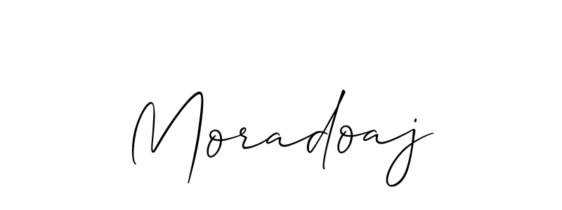 How to make Moradoaj signature? Allison_Script is a professional autograph style. Create handwritten signature for Moradoaj name. Moradoaj signature style 2 images and pictures png