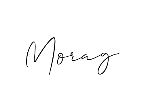 The best way (Allison_Script) to make a short signature is to pick only two or three words in your name. The name Morag include a total of six letters. For converting this name. Morag signature style 2 images and pictures png