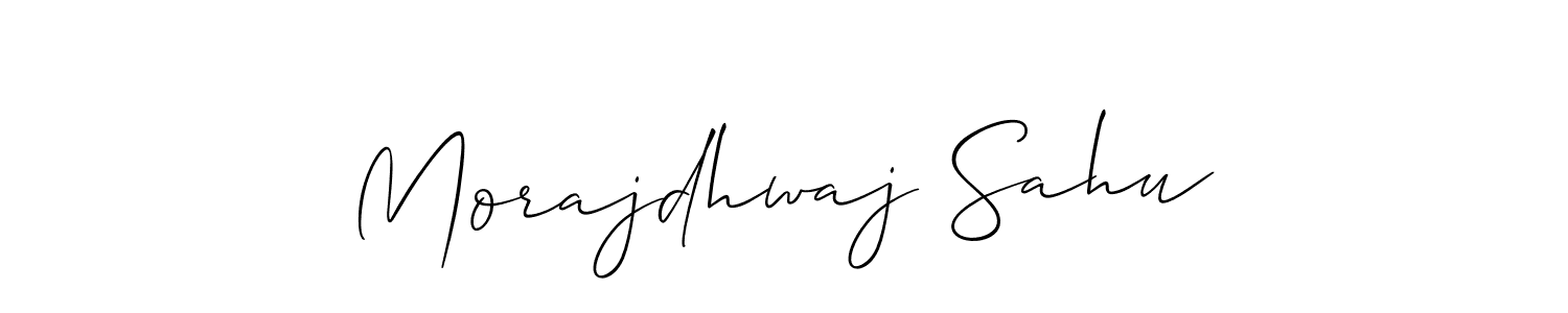 Design your own signature with our free online signature maker. With this signature software, you can create a handwritten (Allison_Script) signature for name Morajdhwaj Sahu. Morajdhwaj Sahu signature style 2 images and pictures png