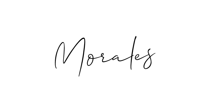 It looks lik you need a new signature style for name Morales. Design unique handwritten (Allison_Script) signature with our free signature maker in just a few clicks. Morales signature style 2 images and pictures png