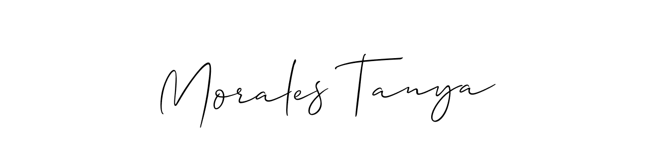 Make a beautiful signature design for name Morales Tanya. With this signature (Allison_Script) style, you can create a handwritten signature for free. Morales Tanya signature style 2 images and pictures png