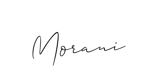 How to make Morani name signature. Use Allison_Script style for creating short signs online. This is the latest handwritten sign. Morani signature style 2 images and pictures png