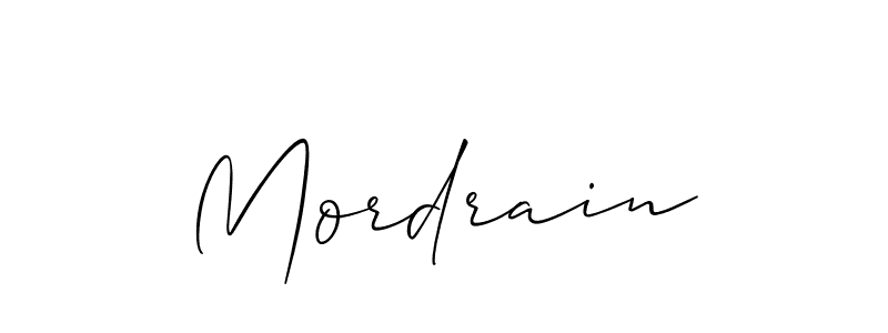 How to make Mordrain name signature. Use Allison_Script style for creating short signs online. This is the latest handwritten sign. Mordrain signature style 2 images and pictures png