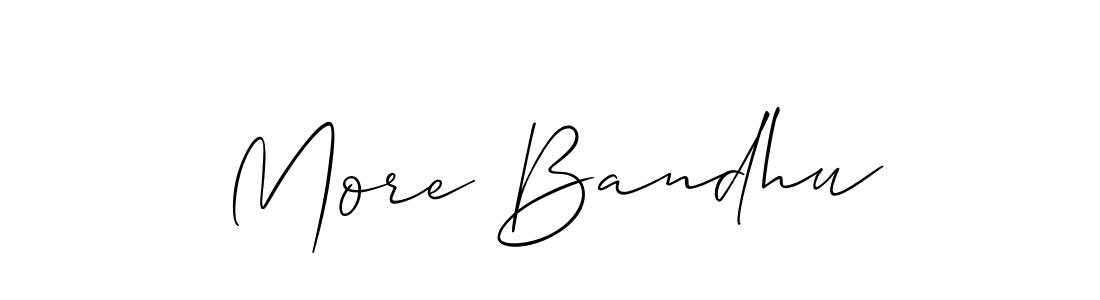 More Bandhu stylish signature style. Best Handwritten Sign (Allison_Script) for my name. Handwritten Signature Collection Ideas for my name More Bandhu. More Bandhu signature style 2 images and pictures png